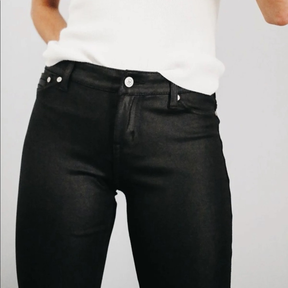 Faux leather pants